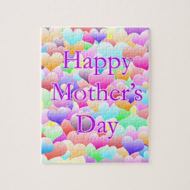 Mother's Day Hearts Light Jigsaw Puzzle (Vertical)