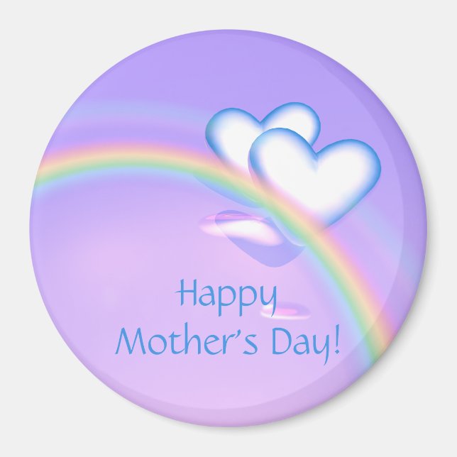 Mothers Day Hearts on Rainbow Magnet (Front)
