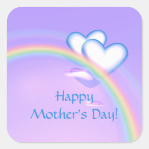 Mothers Day High Hearts Square Sticker