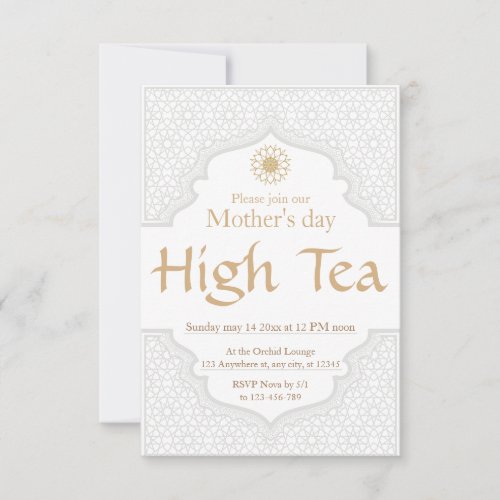 Mothers Day High Tea Invitation