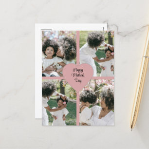 Mother's Day Holiday Postcard with Photo Collage