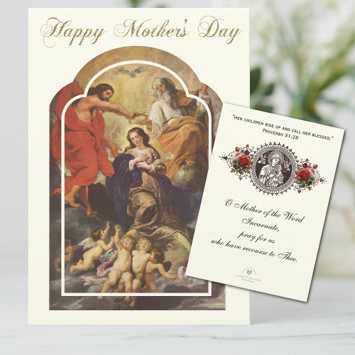 Mothers Day Holy Card with Scripture Verse
