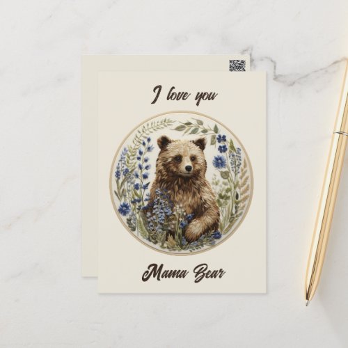 Mothers Day Hugs A Mama Bears Love Postcard