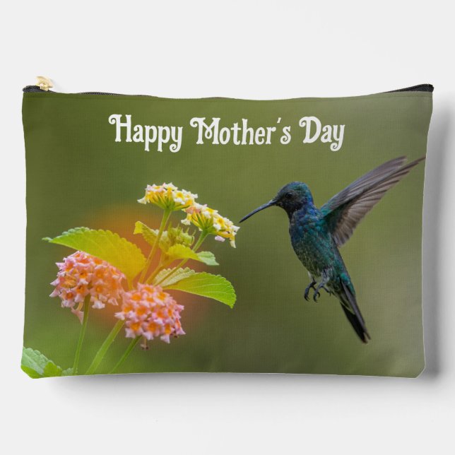 Mother's Day Hummingbird Accessory Pouch (Front)