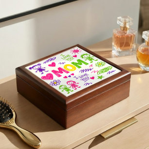Mother's Day I Love You Mom Keepsake Box