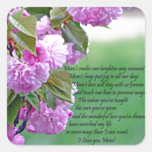 Mothers Day-I love you Square Sticker