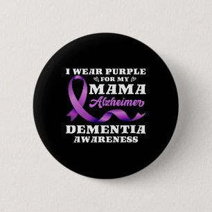Mothers Day I Wear Purple For My Mama Heimerheimer Button