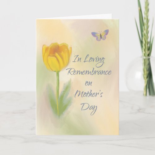 Mothers Day In Remembrance of Child Watercolor Fl Card