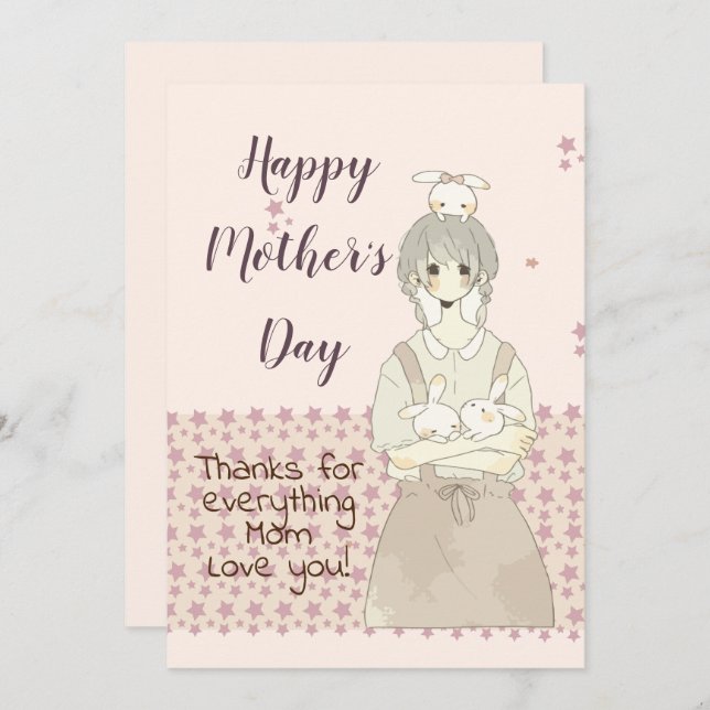 mother's day invitation (Front/Back)