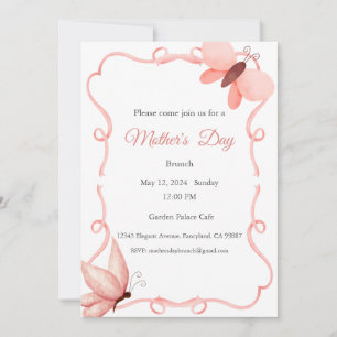 Mother's Day Invitation, Mother's Day Brunch Lunch Invitation