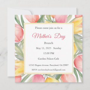 Mother's Day Invitation, Mother's Day Brunch Lunch Invitation