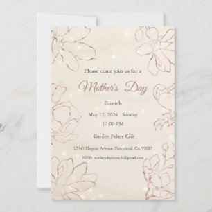 Mother's Day Invitation, Mother's Day Brunch Lunch Invitation