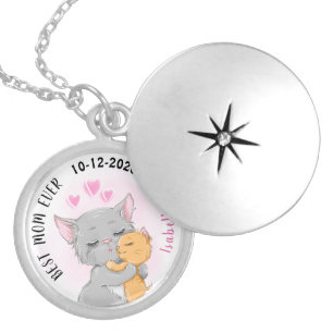 Mothers day jewelry, Mom locket gift   silver mom Necklace