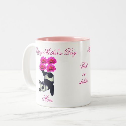 Mothers Day Juggling Panda Bear Personalized Two_Tone Coffee Mug
