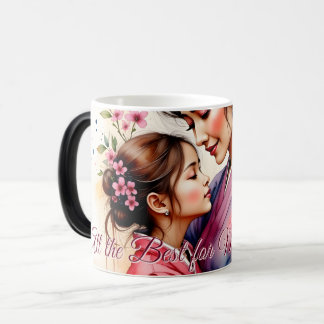 Mother's Day Kimono Art with Floral Embrace Color Morph Mug