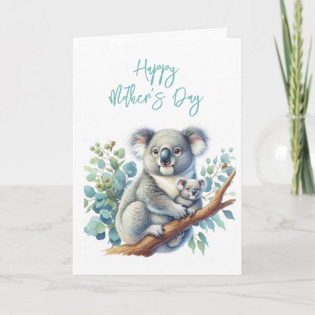 Mother's Day Koala Greeting Card (Front)