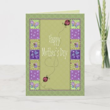 Mother's Day - Lady Bug And Butterfly Card by karanta at Zazzle
