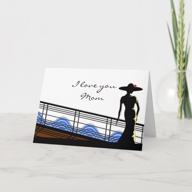 Mother's Day Lady on a Cruise Ship Card (Front)