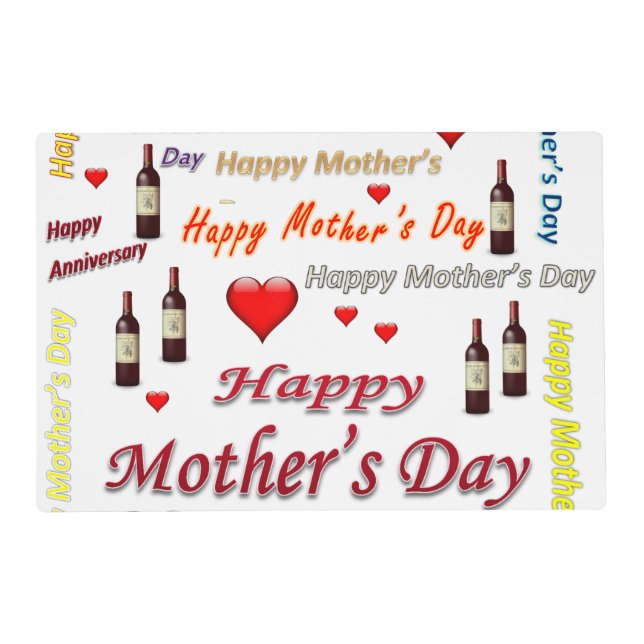 Mother's Day Laminated Placemat (Front)