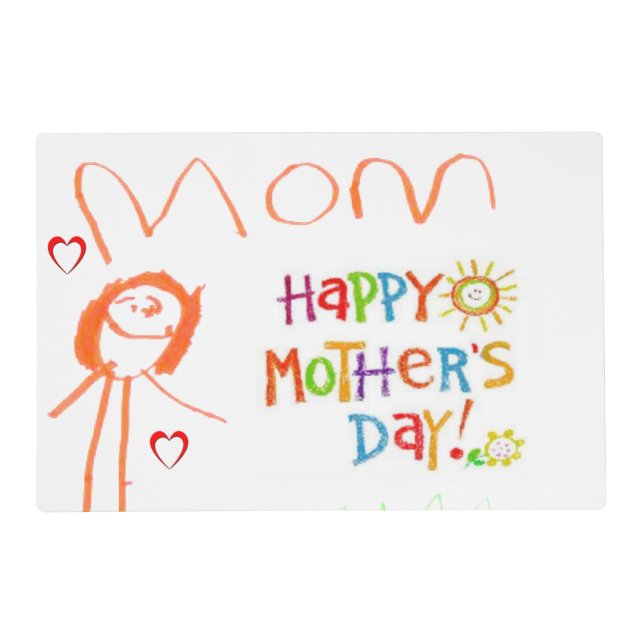 Mother's Day Laminated Placemat (Front)