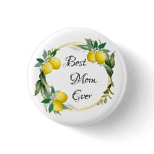Mother's Day Lemon Wreath Button