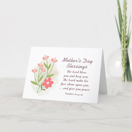 Mothers Day Lord Bless You Bible Verse Christian Holiday Card