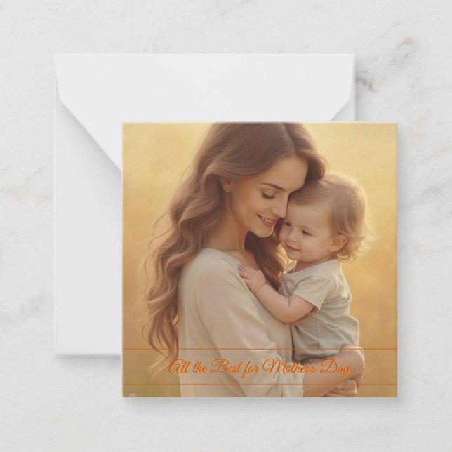 Mother's Day Love – A Moment of Pure Joy Note Card (Front)