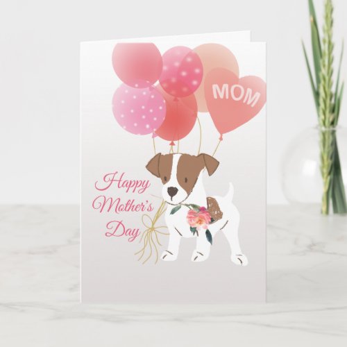 Mothers Day Love from Jack Russell Terrier Dog Card