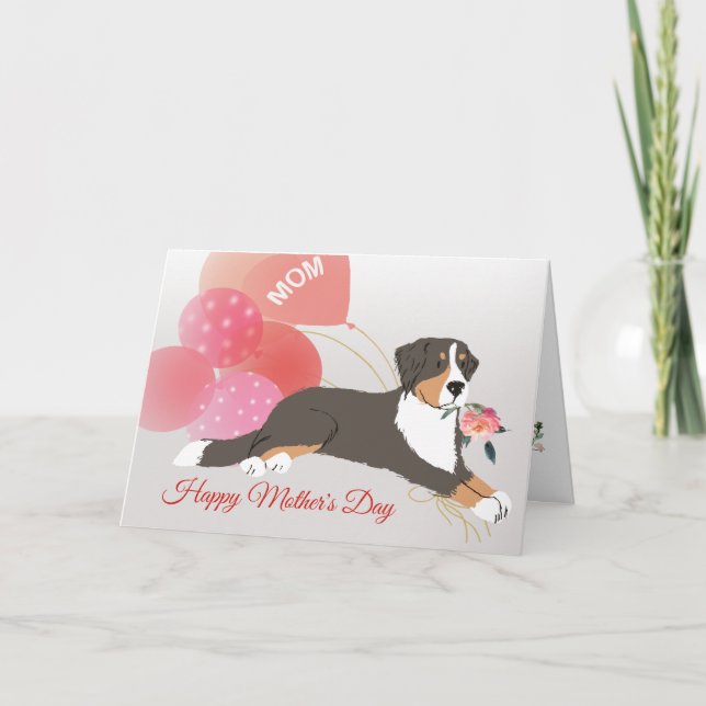 Mother's Day Love from your Bernese Mountain Dog Card (Front)