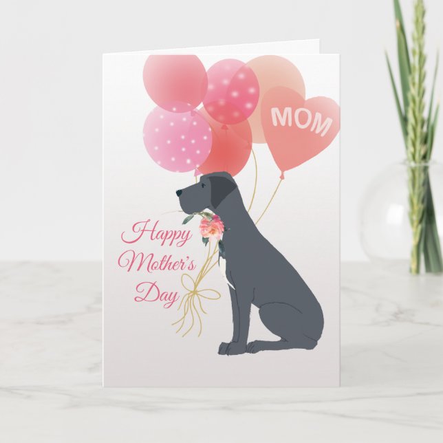 Mother's Day Love from your Great Dane Dog Card (Front)