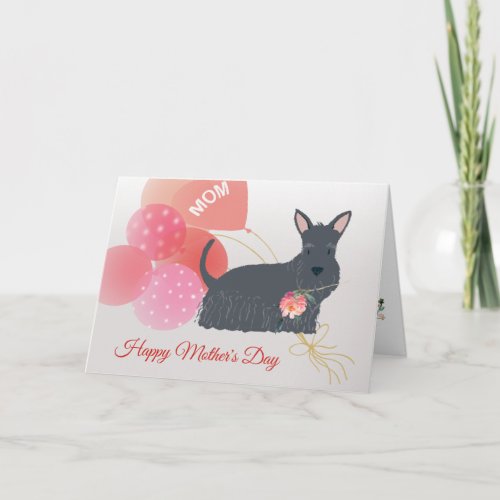 Mothers Day Love from your Scottish Terrier Dog Card