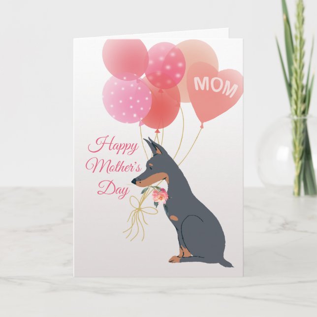 Mother's Day Love from your Sweet Doberman Dog Card (Front)