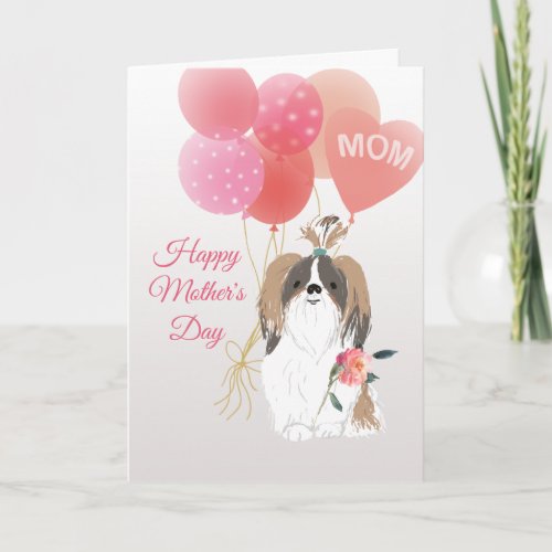 Mothers Day Love from Your Sweet Shih Tsu Dog Card