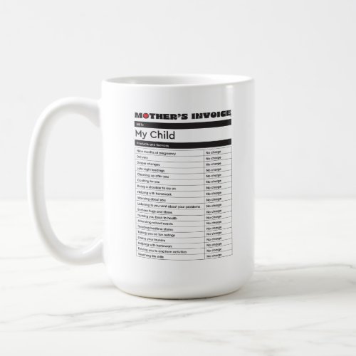 Mothers Day Love Invoice Mug _ Gift for Mom