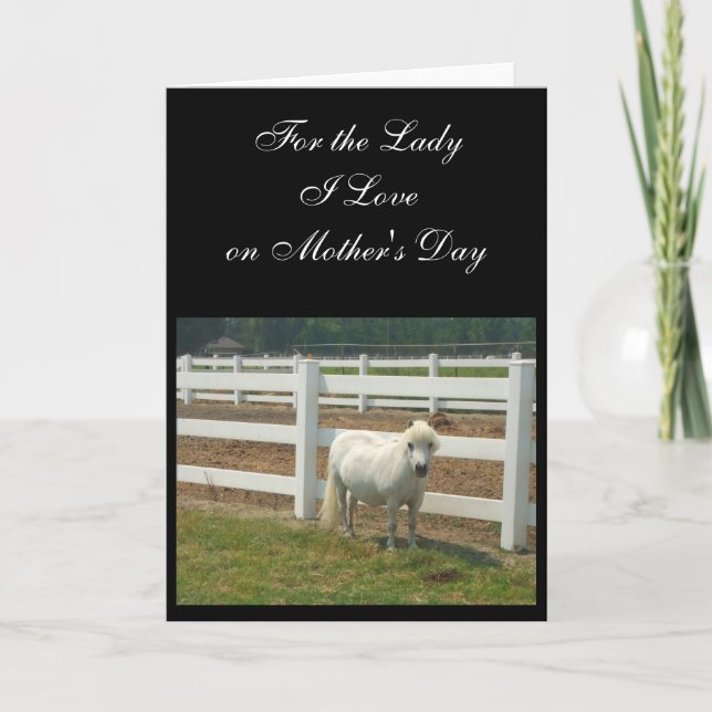 Mother's Day Love Miniature horse greeting card (Front)