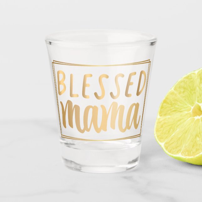 Mothers Day Love Mom Shot Glass (Front)