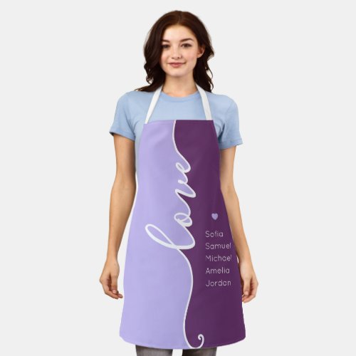 Mothers Day Love Personalized Names Apron