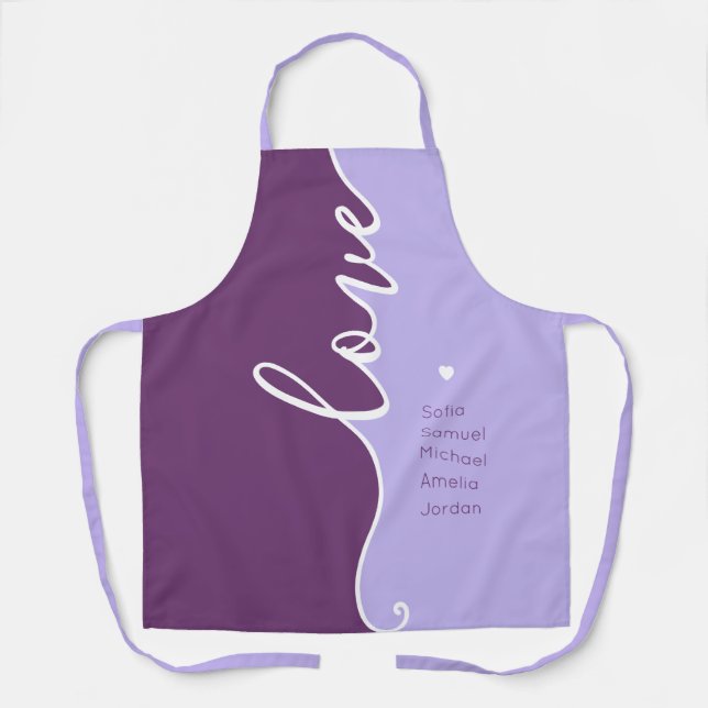 Mother's Day Love Personalized Names Apron (Front)
