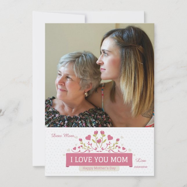 Mother's Day Love Photo Card (Front)