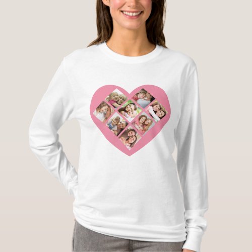 Mothers Day Love Photo Collage T_Shirt