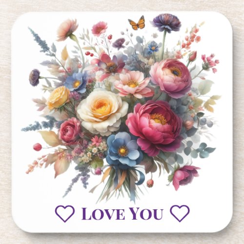  Mothers Day Love You  Beverage Coaster