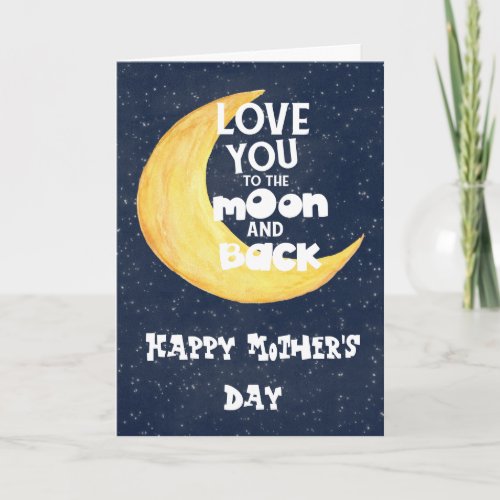 MotherS Day Love You to Moon Holiday Card