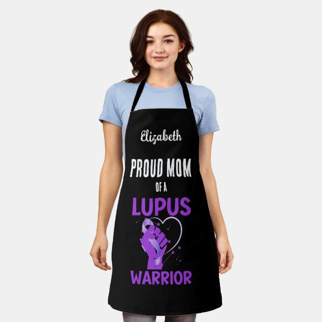 Mother's Day LUPUS WARRIOR Proud Mom  Apron (Worn)