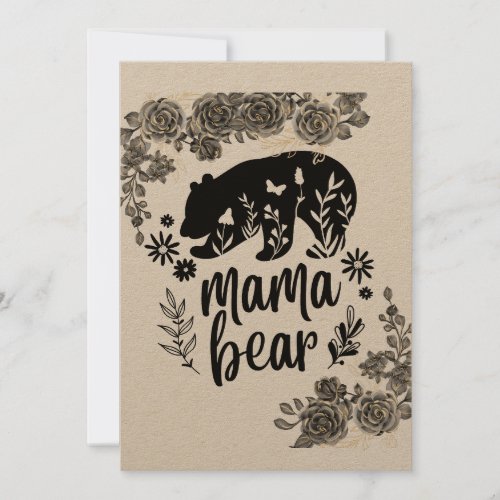 Mothers Day_ Mama Bear_ Fiercest Protector _  Inv Invitation