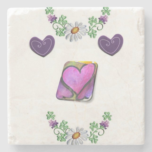 Mother's Day Marble Stone Coaster (Front)