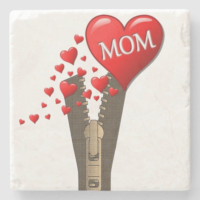 Mother's Day Marble Stone Coaster (Front)