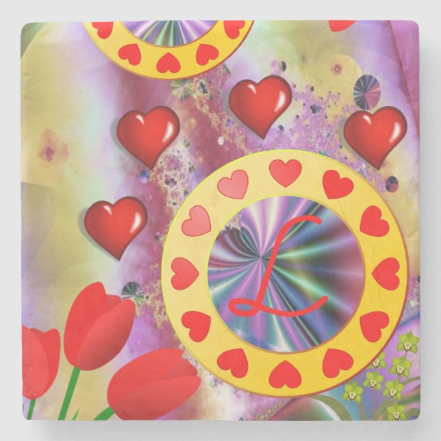 Mother's Day Marble Stone Coaster (Front)