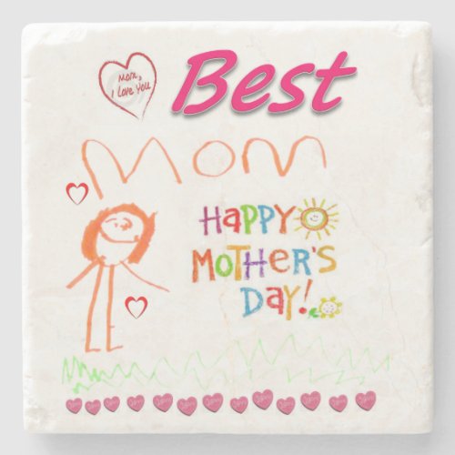 Mothers Day Marble Stone Coaster