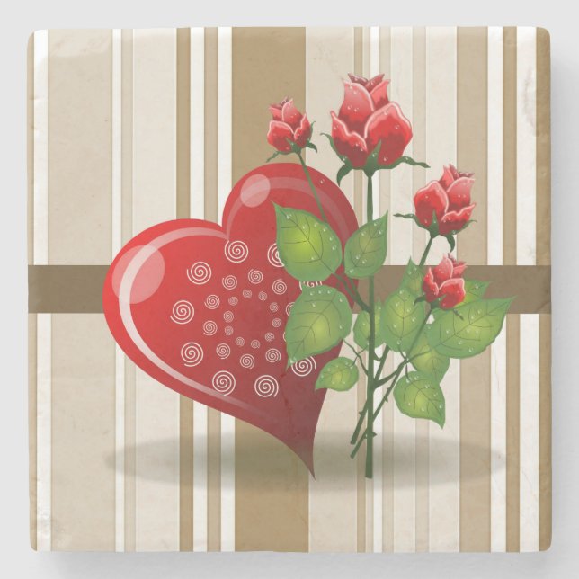 Mother's Day Marble Stone Coaster (Front)