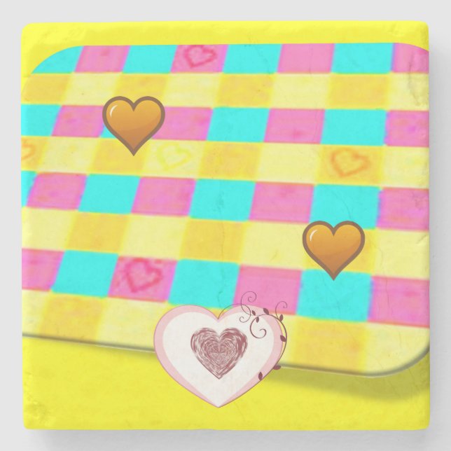 Mother's Day Marble Stone Coaster (Front)